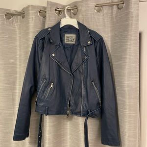 Blue Levi’s Leather Jacket